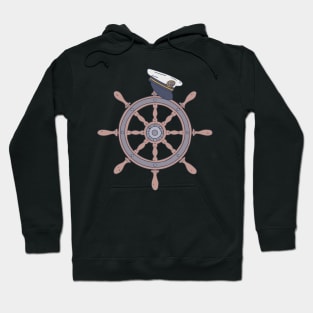 Steering Captain - Wooden Wheel Graphic - Shipmaster Hoodie